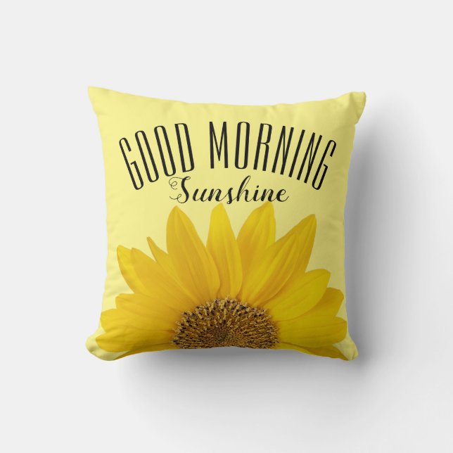 Sonnenblume Guten Morgen Sonnenscheinwerfer Kissen (Vorderseite)