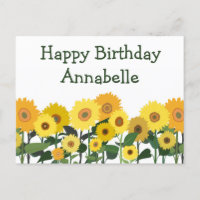 Sonnenblume Happy Birthday Beautiful Personalisier
