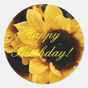 Sonnenblume Happy Birthday Sticker