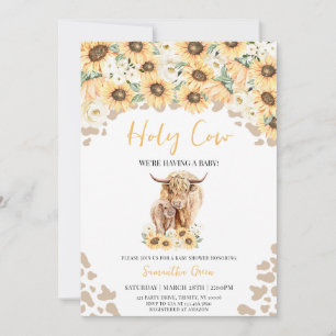 Sonnenblume Heilige Kuh Baby Dusche Einladung