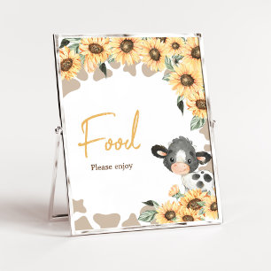 Sonnenblume Heilige Kuh Baby Dusche Nahrung Poster