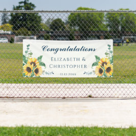 Sonnenblume Herzlichen Glückwunsch Hochzeit Empfan Banner