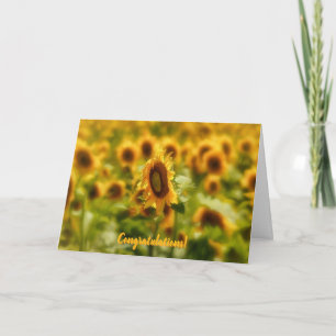 Sonnenblume Herzlichen Glückwunsch Jobbeförderung Karte
