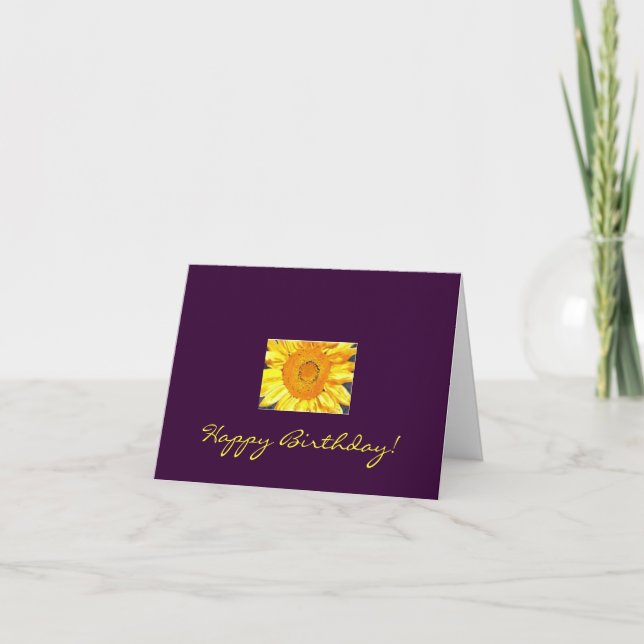 Sonnenblume Herzlichen Glückwunsch zum Geburtstag! Karte (Vorderseite)