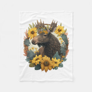 Sonnenblume Hippie Floral Elche Langschläfer _1 Fleecedecke