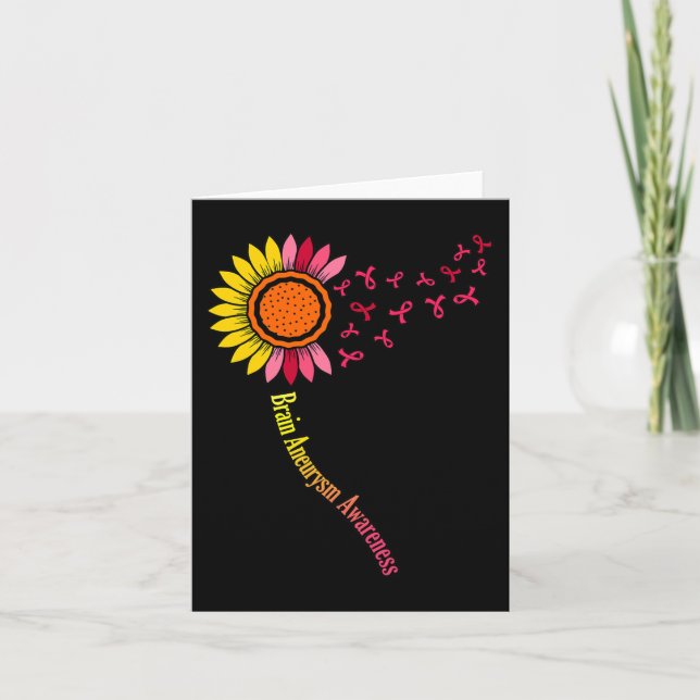 Sonnenblume Hirnaneurysma Aufklärung Monat Unterst Karte (Vorderseite)