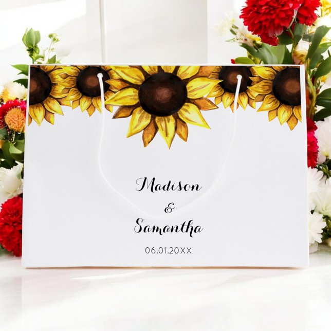 Sonnenblume Hochzeit gelb Große Geschenktüte (Von Creator hochgeladen)