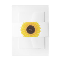 Sonnenblume Hochzeitsfeier Einladung Bauchband
