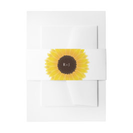 Sonnenblume Hochzeitsfeier Einladung Bauchband Einladungsbanderole