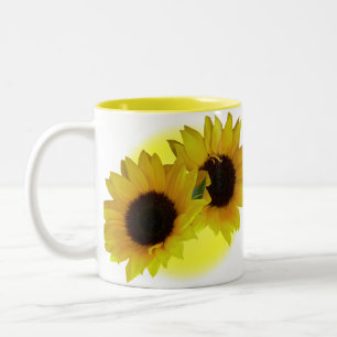 Sonnenblume höhlt Tassen-sonnige gelbe Zweifarbige Tasse