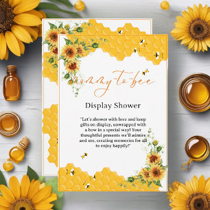 Sonnenblume Honeycomb Mommy-to-Bee Babydusche Begleitkarte
