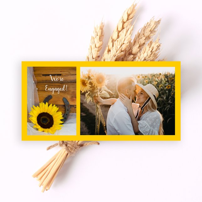 Sonnenblume Horseshoe Verlobung verkünden Ankündigung (Von Creator hochgeladen)