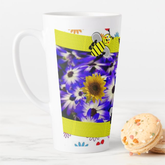 Sonnenblume Hummel Latte Tasse (Beispiel)