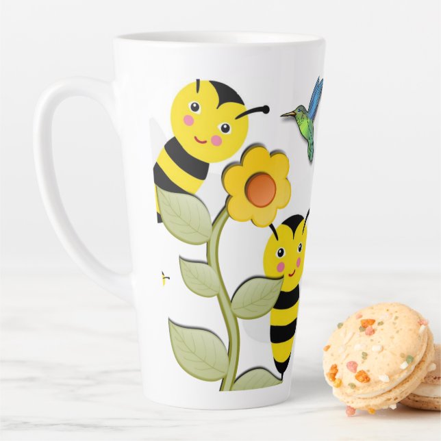 Sonnenblume Hummel Latte Tasse (Beispiel)