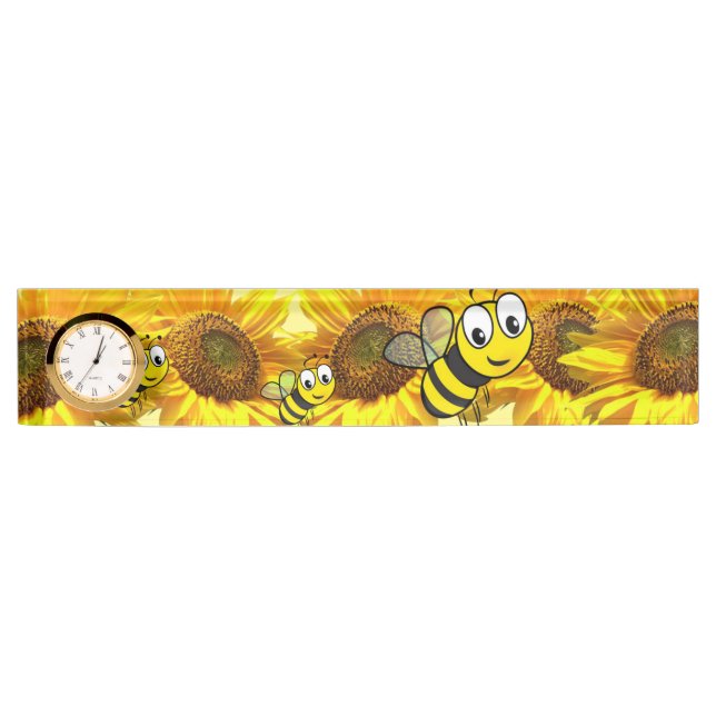 Sonnenblume Hummelfeld Namensplakette (Vorderseite)
