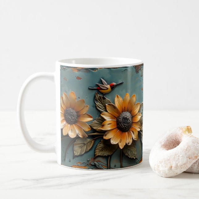 Sonnenblume Humming Bird Lady Bug Tasse (Mit Donut)