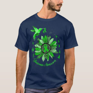 Sonnenblume Hummingbird Green Ribbon Glaucoma Warr T-Shirt