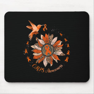 Sonnenblume Hummingbird Orange Ribbon Crps Warrior Mousepad
