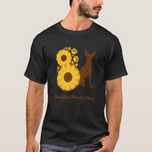 Sonnenblume Hund Mama Miniatur Pinscher T-Shirt