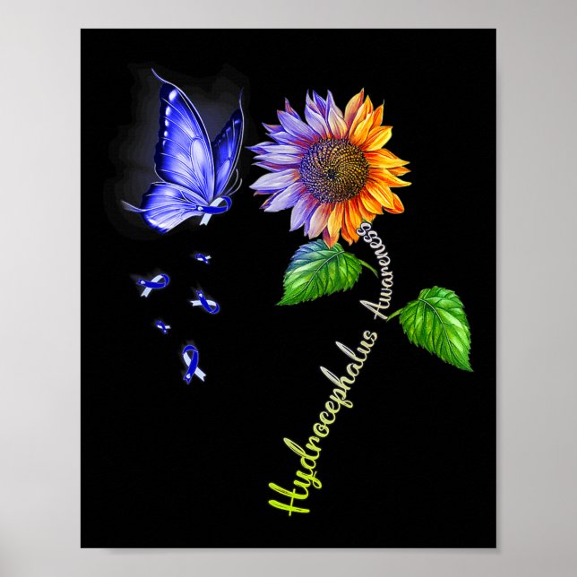 Sonnenblume Hydrocephalus Bewusstsein Poster (Vorne)