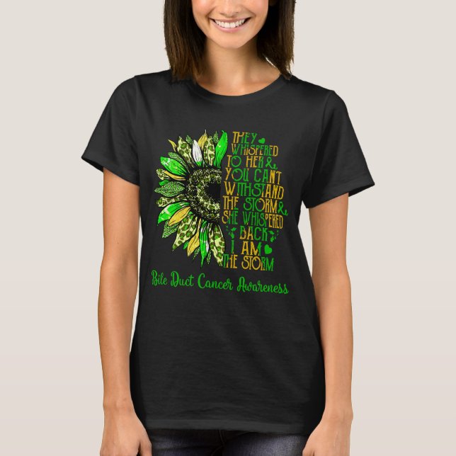 Sonnenblume Ich bin die Storm-Bile-Duct Krebs-Ausz T-Shirt (Vorderseite)