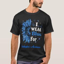 Sonnenblume Ich trage Blau für Chorea Huntington T-Shirt