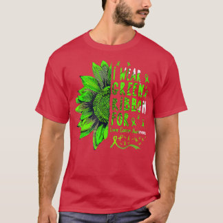 Sonnenblume Ich trage eine grüne Schleife für Lebe T-Shirt