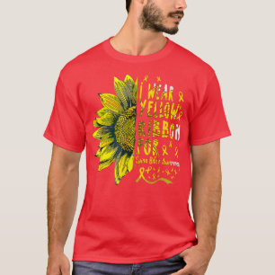 Sonnenblume Ich trage Gelbe Schleife für Spina Bif T-Shirt