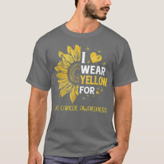 Sonnenblume Ich trage Gelbes Knochenkarzinom Aware T-Shirt