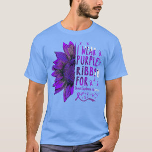 Sonnenblume Ich trage Lila Schleife für Dravet-Syn T-Shirt