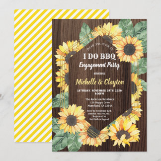 Sonnenblume Ich tue GRILLEN Engagement Party Einla Einladung