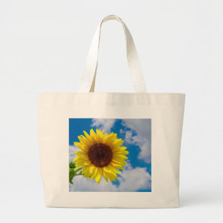 Sonnenblume im Himmel Jumbo Stoffbeutel