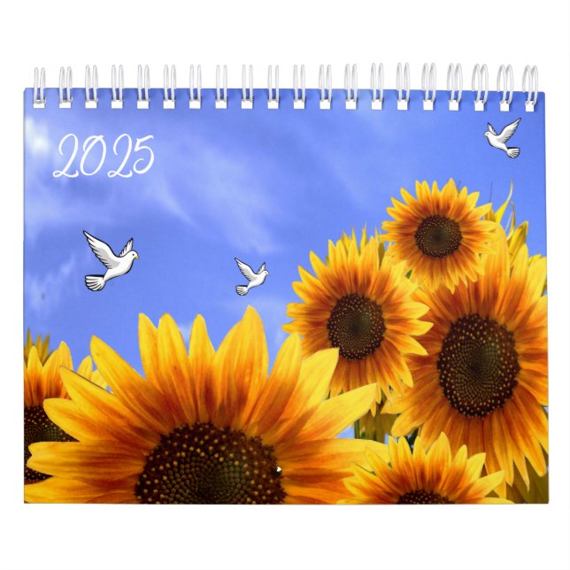 Sonnenblume im Kalender 2025 (Titelbild)
