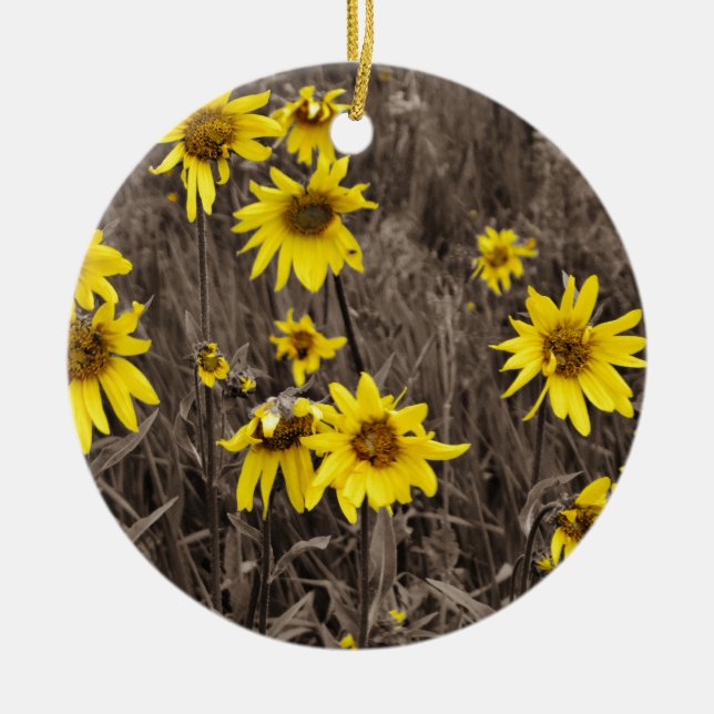 Sonnenblume im Rocky Mountain Keramikornament (Vorne)