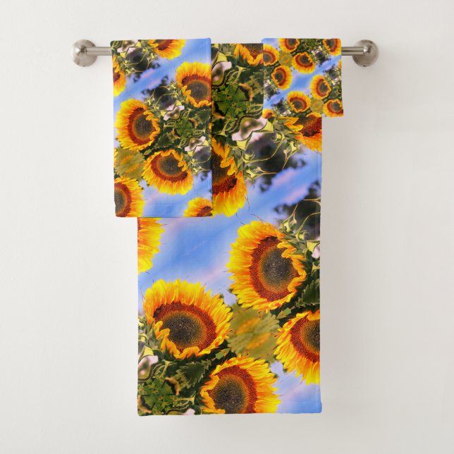 Sonnenblume im sonnenklaren Abstrakten Art Muster Badhandtuch Set (Insitu)
