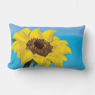 Sonnenblume im Sonnenschein Lendenkissen