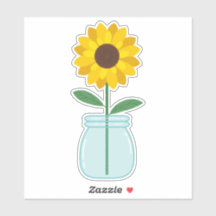 Sonnenblume in Mason Jar