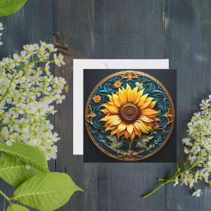 Sonnenblume individuell anpassbar Inspiration Feiertagskarte