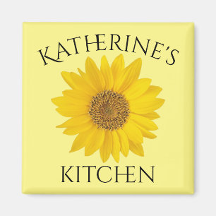 Sonnenblume Individuelle Name Gelbe Küche Magnet