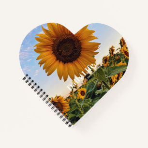 Sonnenblume Inspiration - Benutzerdefiniert Notizbuch