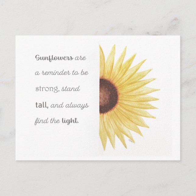 Sonnenblume Inspiration Postkarte (Vorderseite)