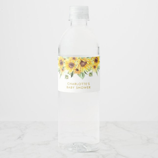 Sonnenblume ist auf dem Weg Baby Dusche Wasser Fla (Vorderseite)