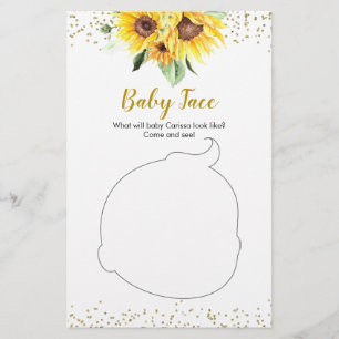Sonnenblume ist auf dem Weg Baby Shower Baby Face