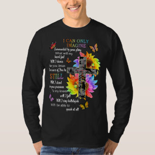 Sonnenblume Jesus Kreuz Schmetterling kann ich mir T-Shirt