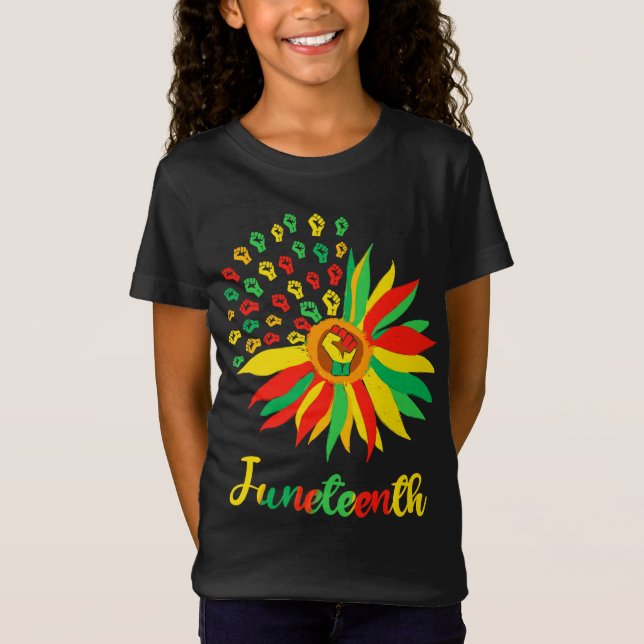 Sonnenblume Jungstzehnte mit fliegenden Fäusten Ju T-Shirt (Vorderseite)