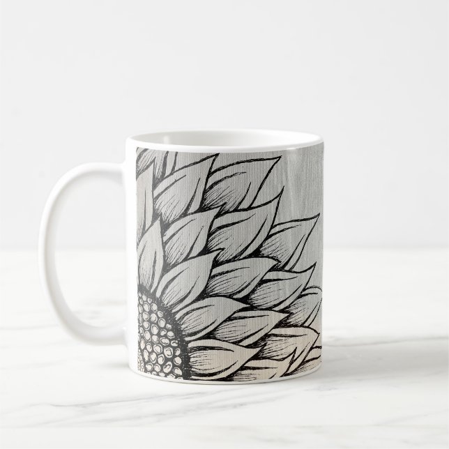 Sonnenblume Kaffeemaschine Tasse (Links)