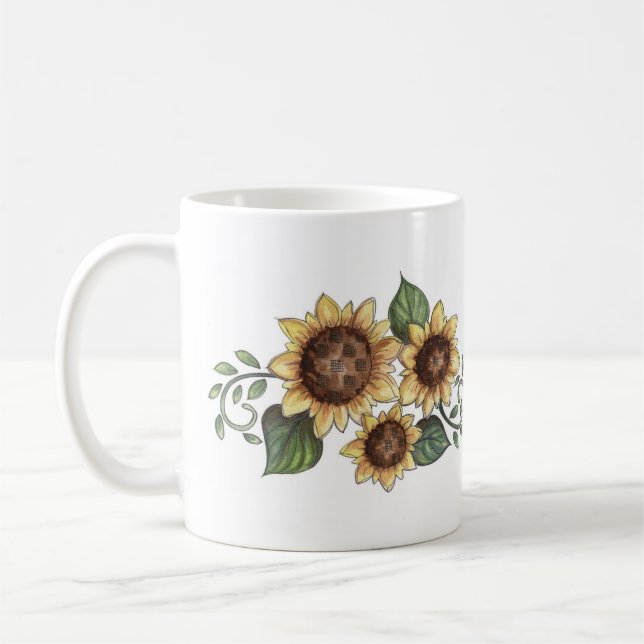 Sonnenblume Kaffeetasse (Links)
