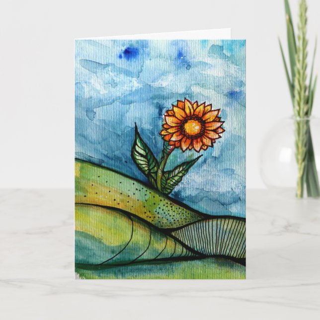 Sonnenblume Karte (Vorderseite)