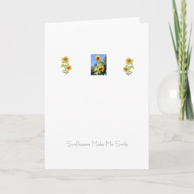 Sonnenblume Karte (Vorderseite)