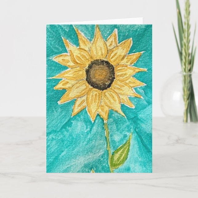 Sonnenblume Karte (Vorderseite)